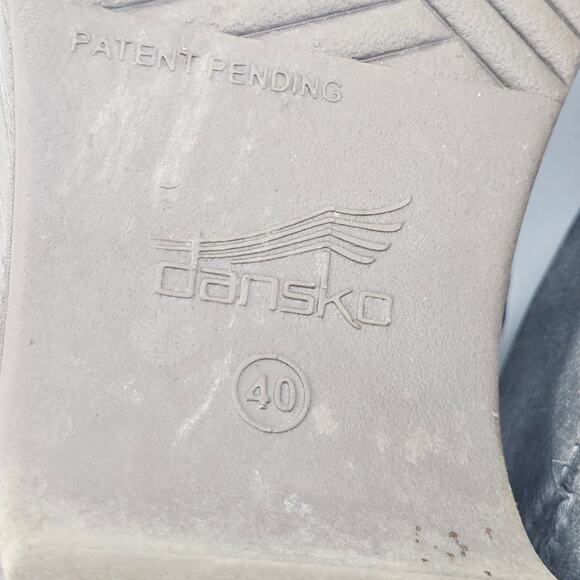 Dansko Clogs Mules Shoe Ingrid Shoes Gray Oiled Leather Boho Lagenlook 40 US 10 - Picture 8 of 10